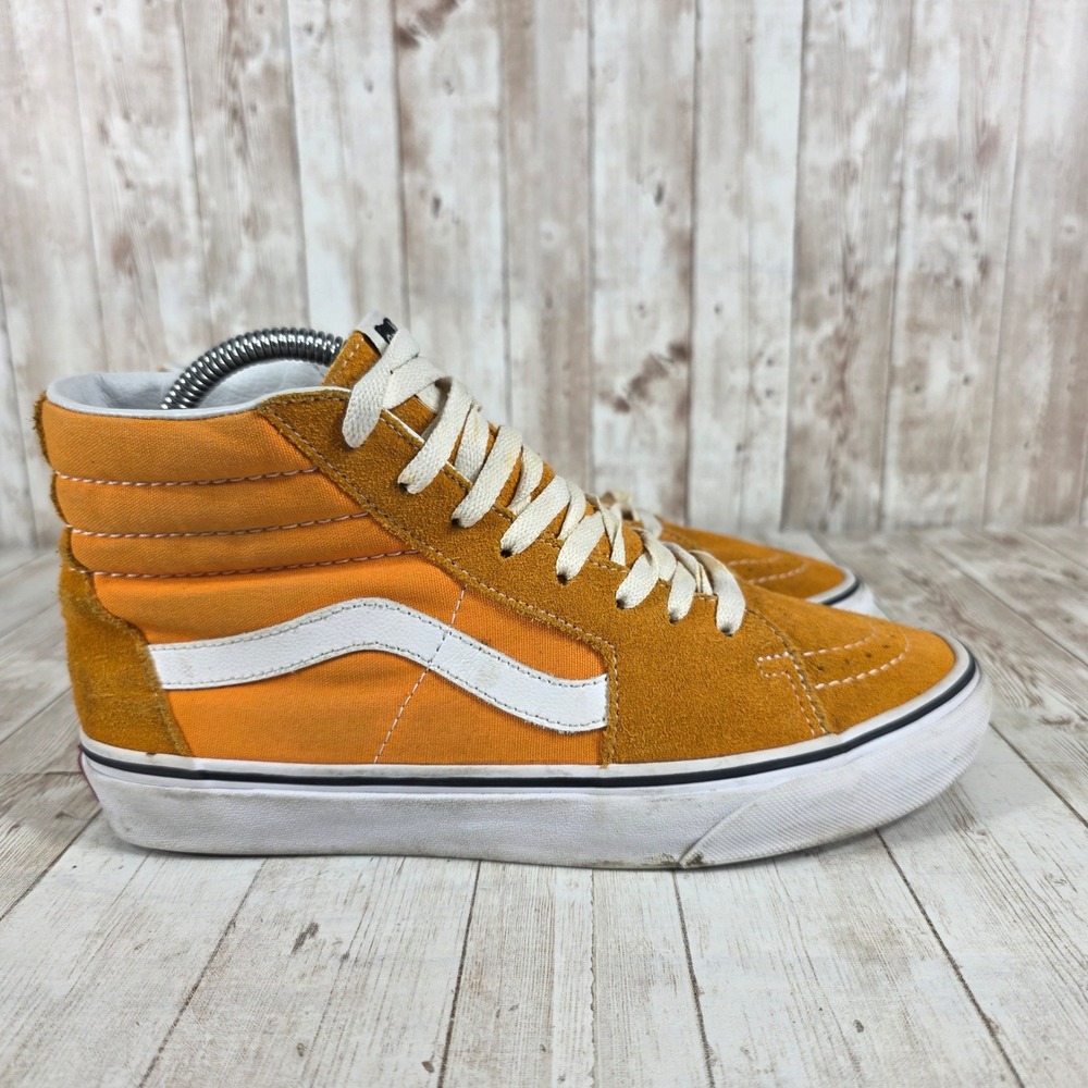 Vans Sk8 Hi Orange Suede High Top Sneakers Women's 9.5
